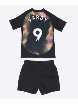 Leicester City Jamie Vardy #9 Replika Borta Kläder Barn 2024-25 Kortärmad (+ byxor)